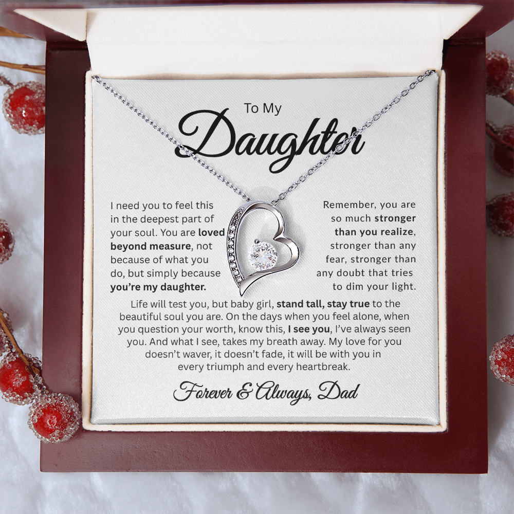 To My Daughter | Loved Beyond Measure | Forever Love Necklace