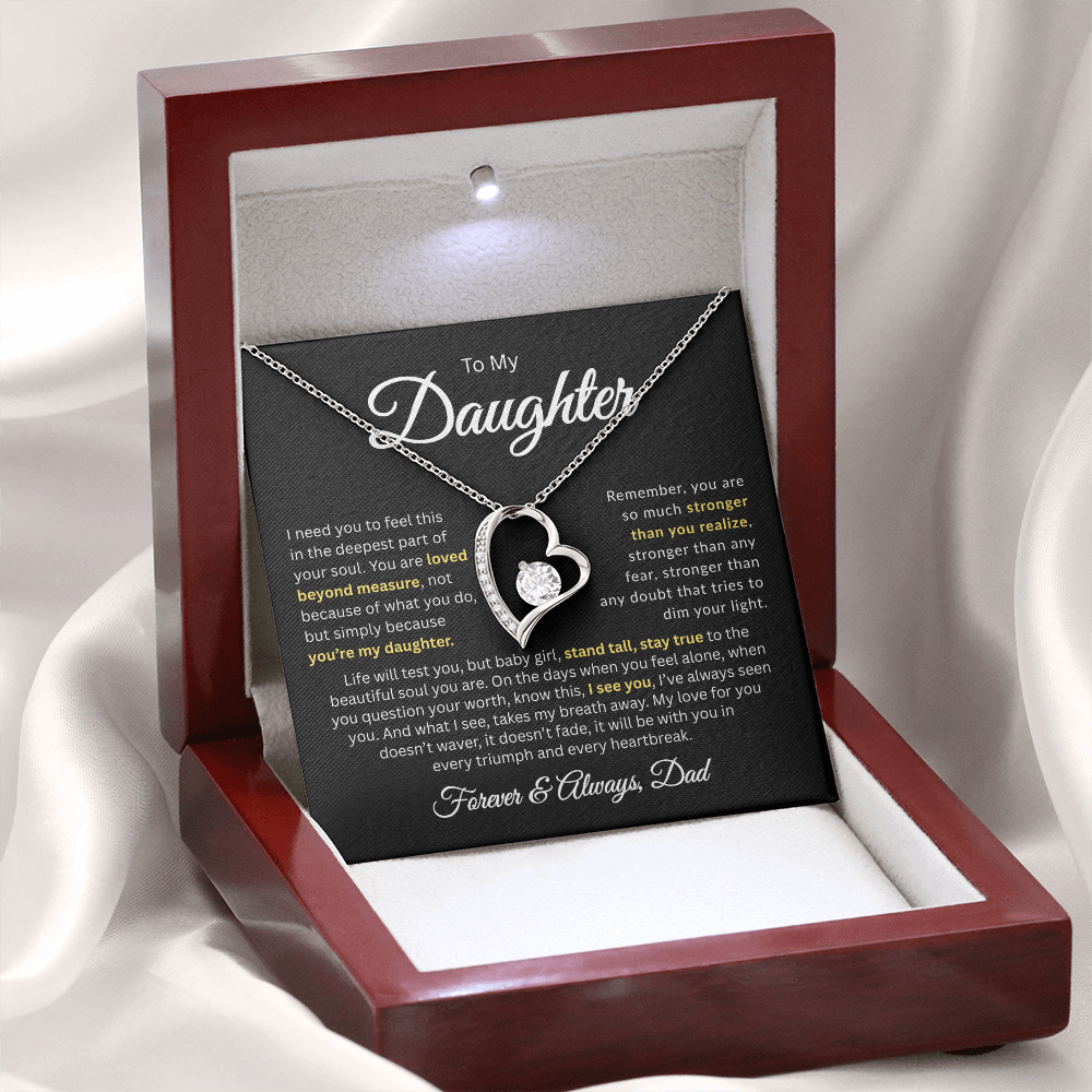 Daughter necklace gift box presentation elegant jewelry