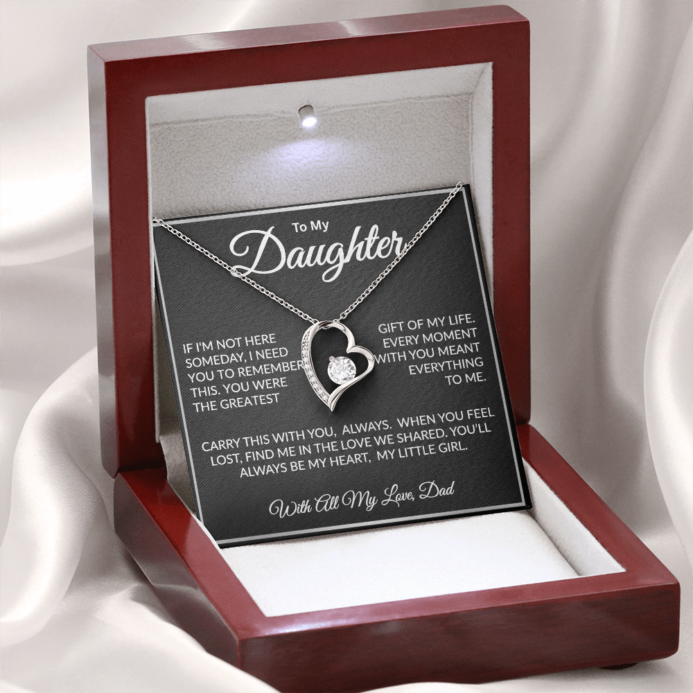 jewelry gift for daughter with meaningful message card and luxury box