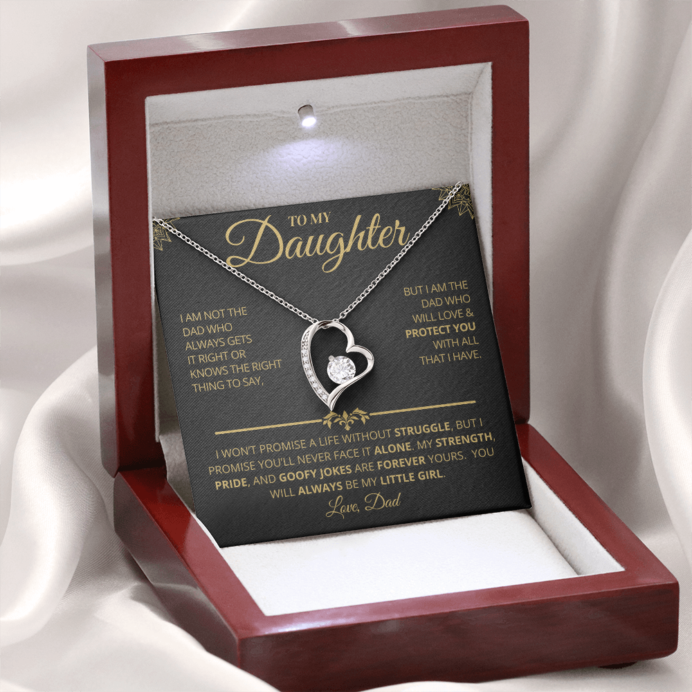 To My Daughter | Always My Little Girl | Forever Love Necklace