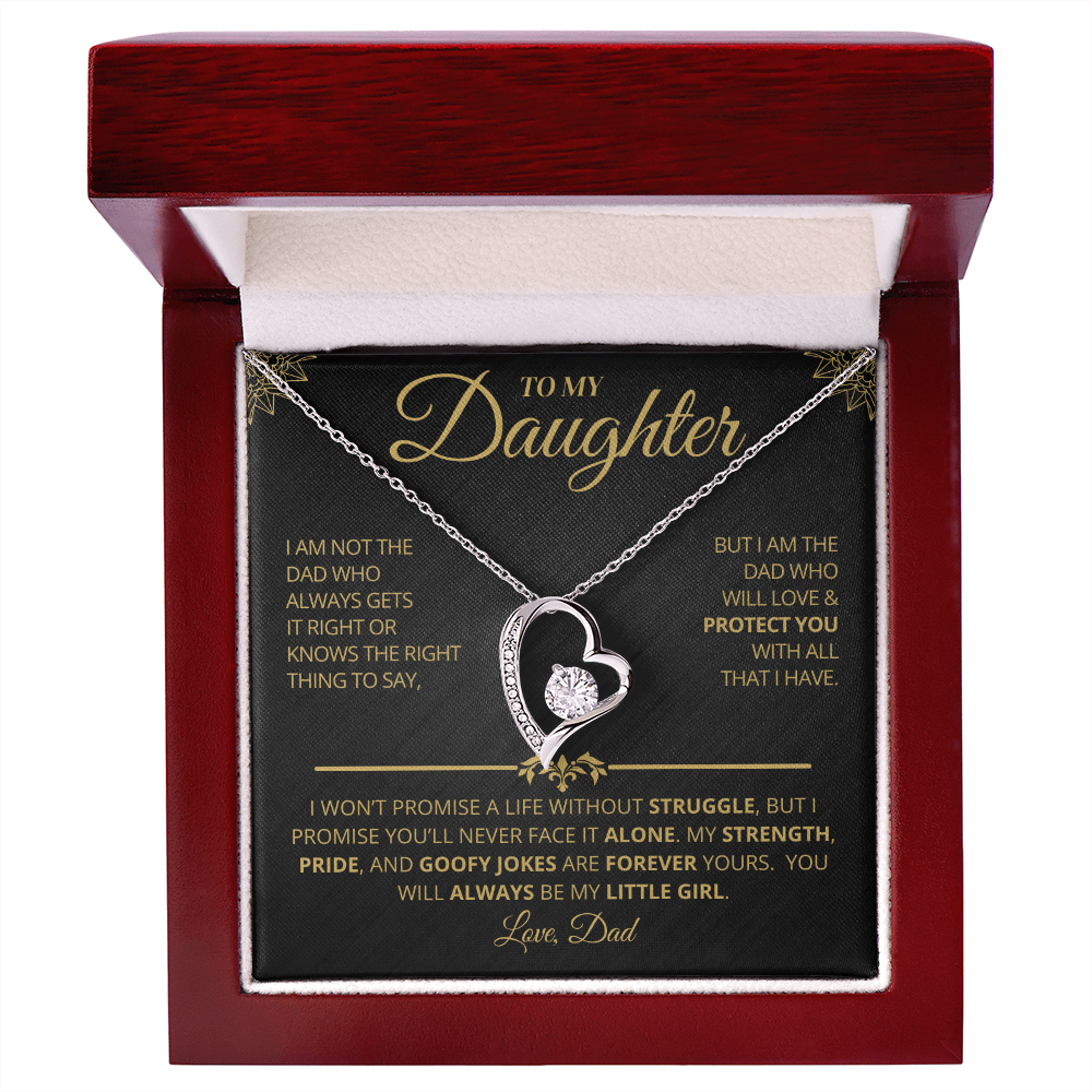 To My Daughter | Always My Little Girl | Forever Love Necklace
