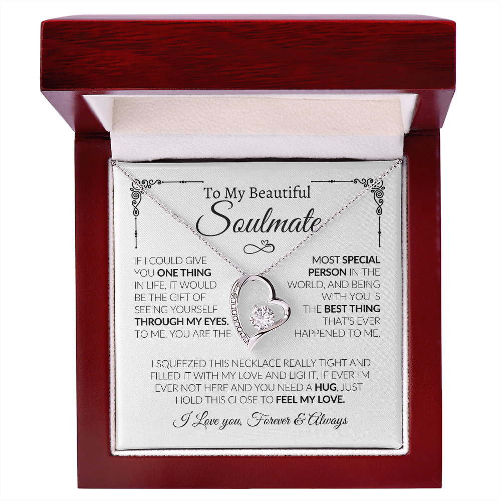 Forever Love Necklace gift for her with message card and luxury box