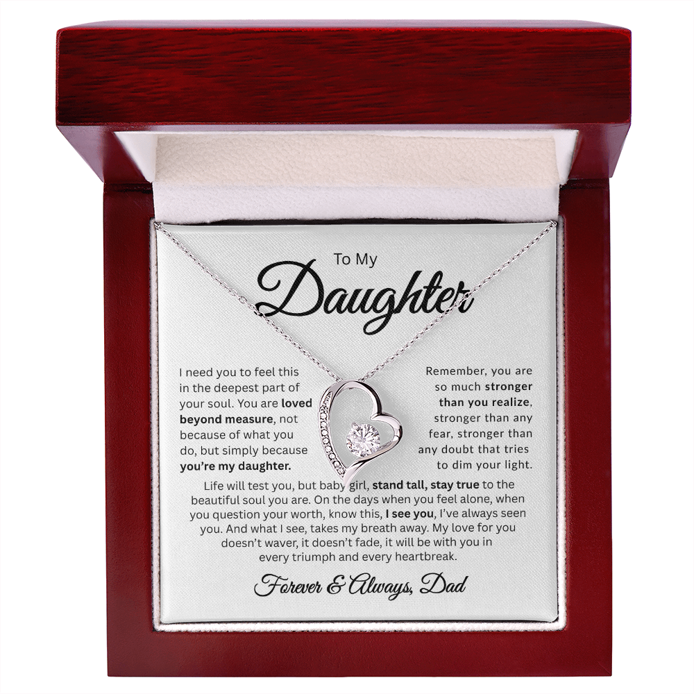 To My Daughter | Loved Beyond Measure | Forever Love Necklace