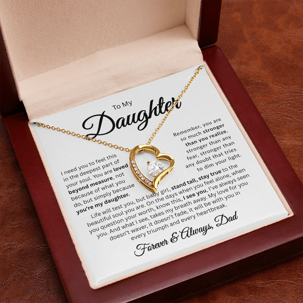 To My Daughter | Loved Beyond Measure | Forever Love Necklace