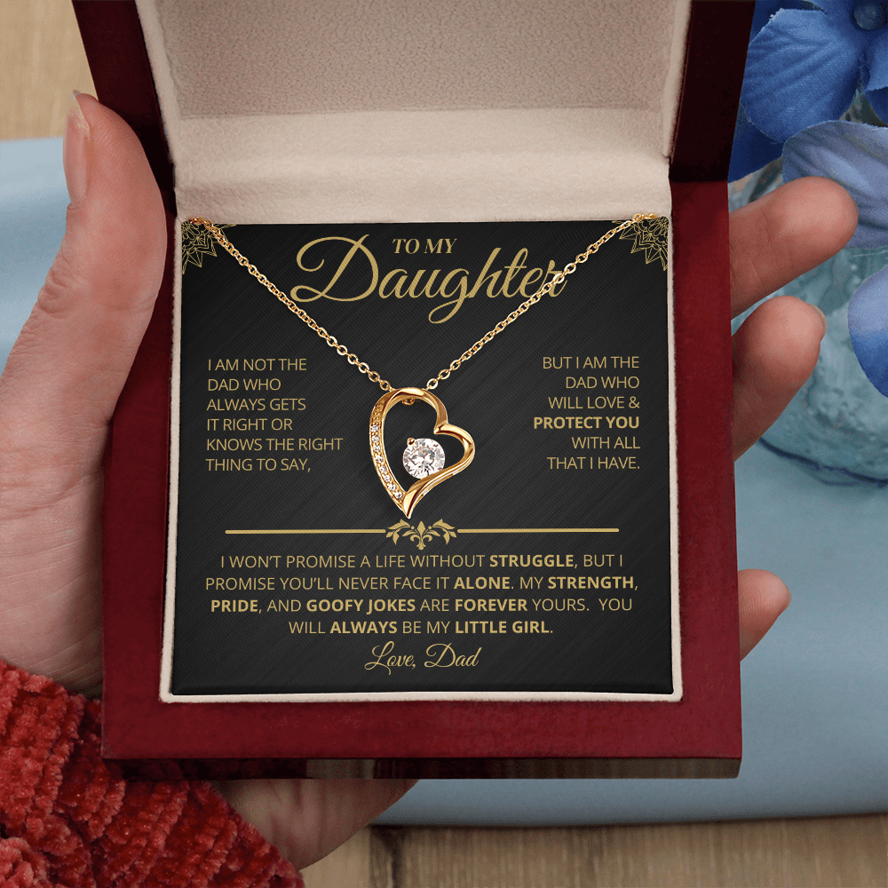 To My Daughter | Always My Little Girl | Forever Love Necklace