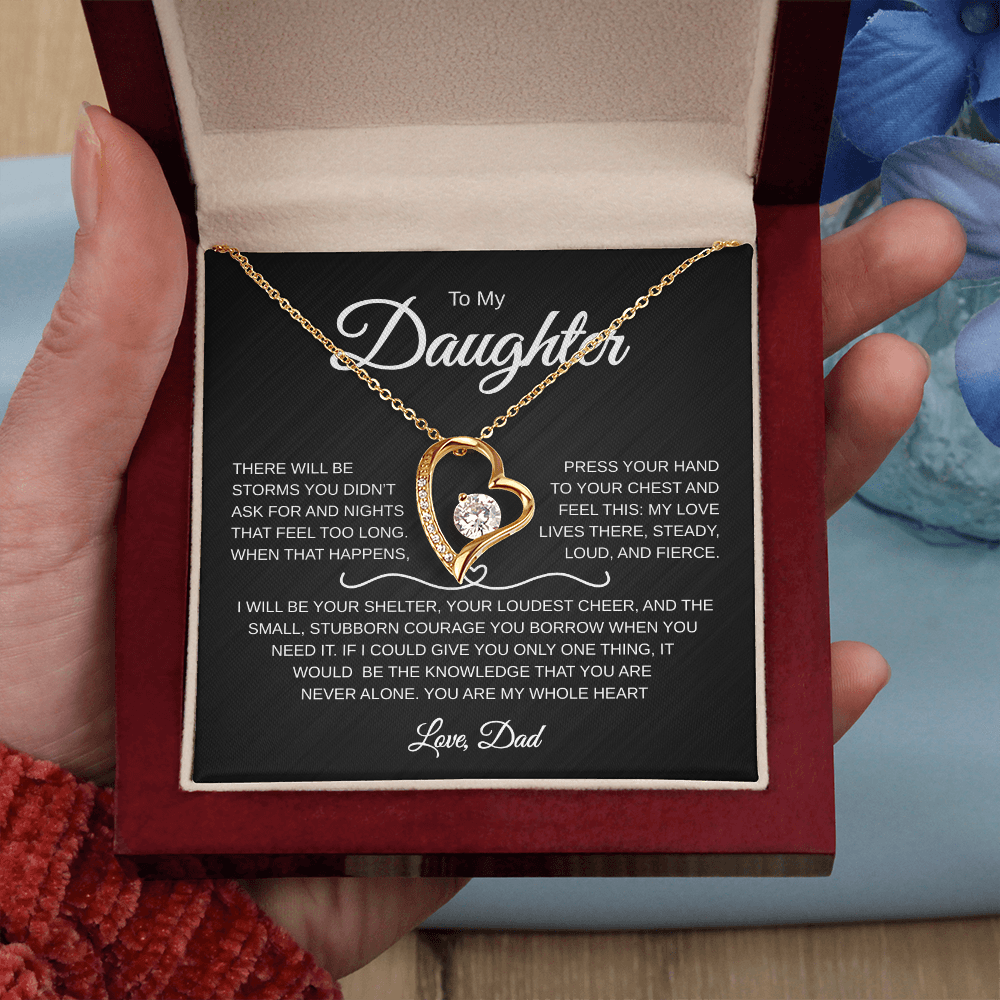 To My Daughter | You Are My Whole Heart | Forever Love Necklace