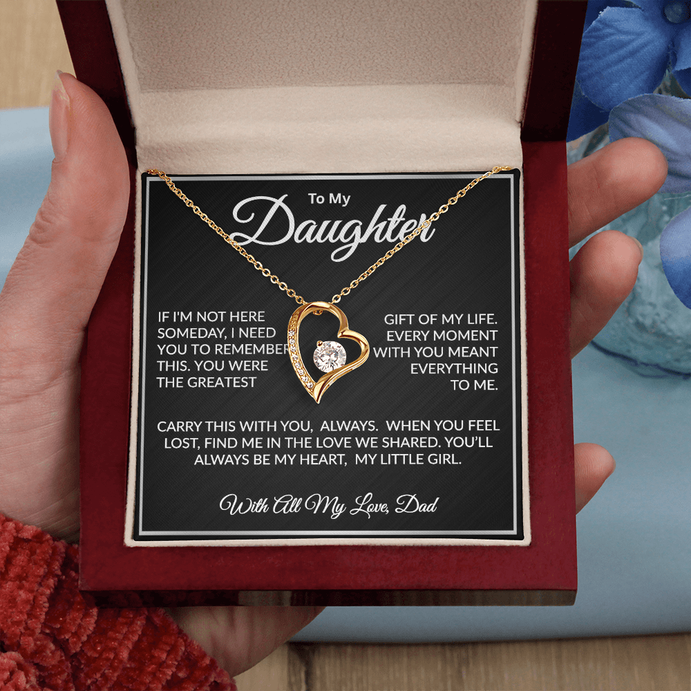 heart pendant necklace gift for daughter from father