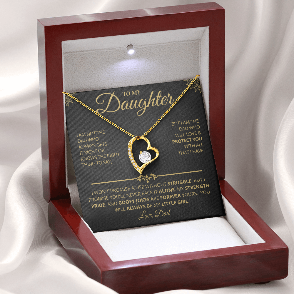 To My Daughter | Always My Little Girl | Forever Love Necklace