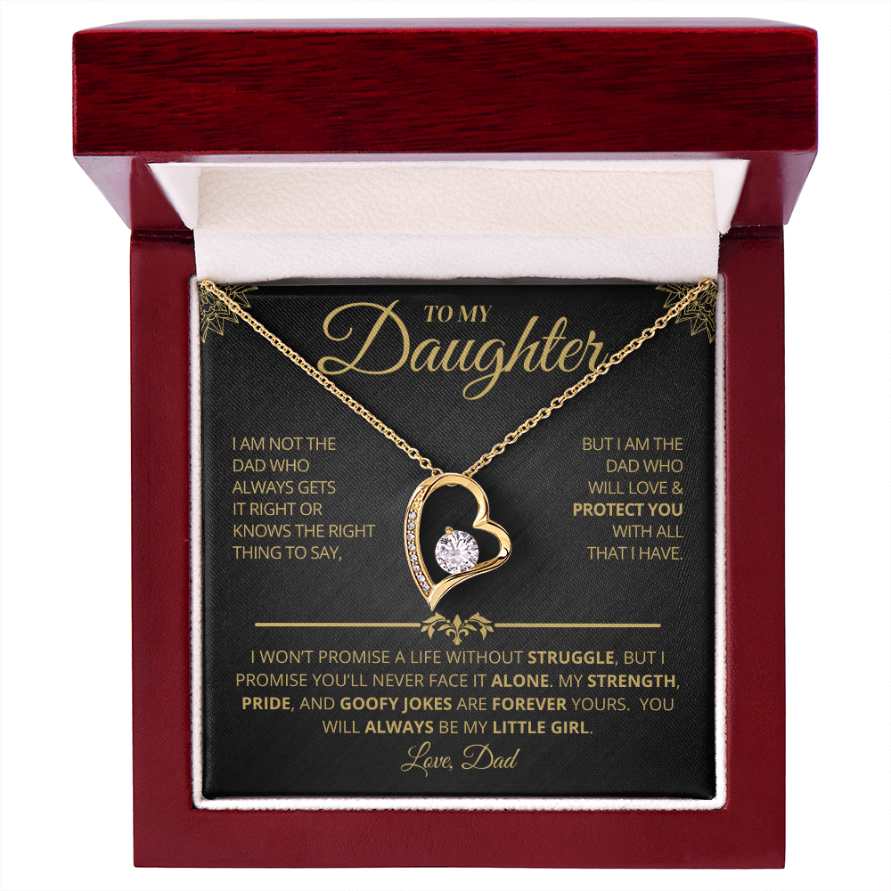 To My Daughter | Always My Little Girl | Forever Love Necklace