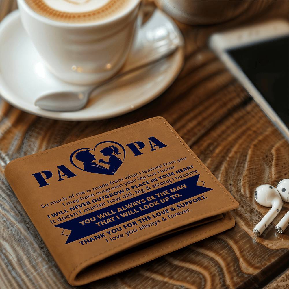 To My Papa | Custom Leather Wallet