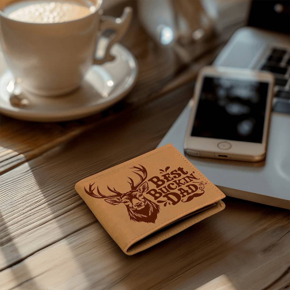 Best Buckin Dad | Custom Leather Wallet