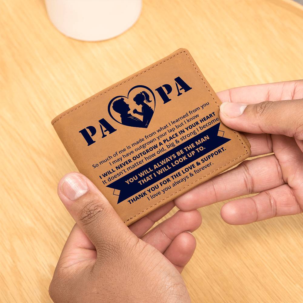 To My Papa | Custom Leather Wallet