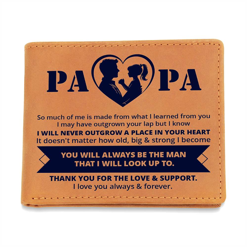 To My Papa | Custom Leather Wallet