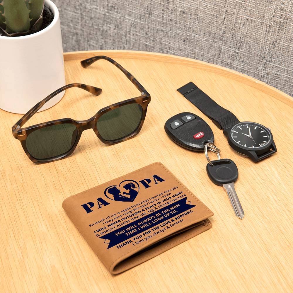 To My Papa | Custom Leather Wallet