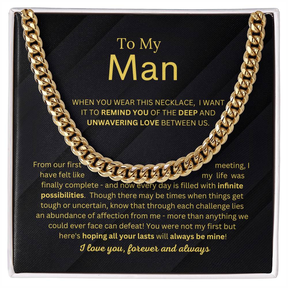 To My Man Always Be Mine | Cuban Link Chain