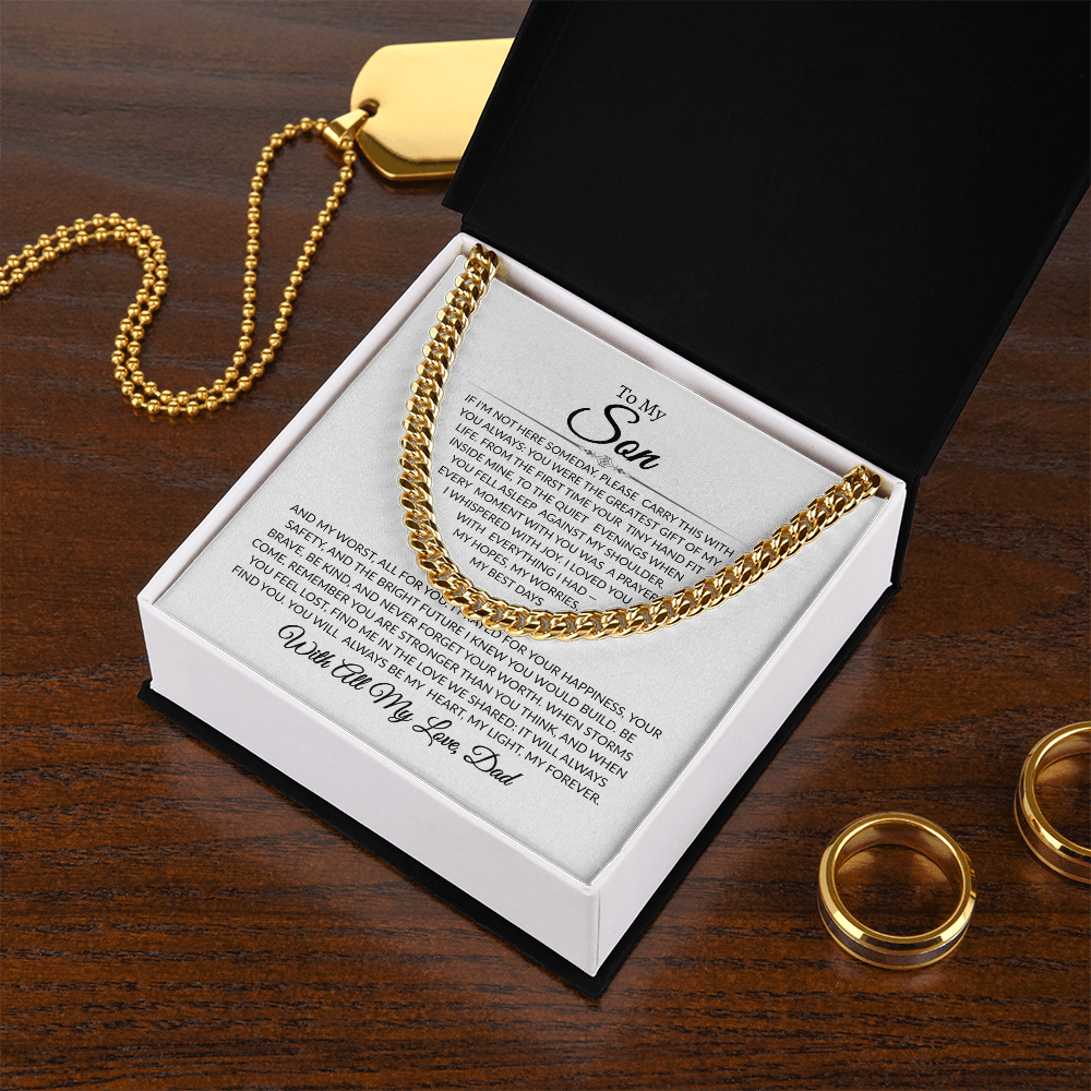 To My Son | My Greatest Gift | Cuban Link Chain