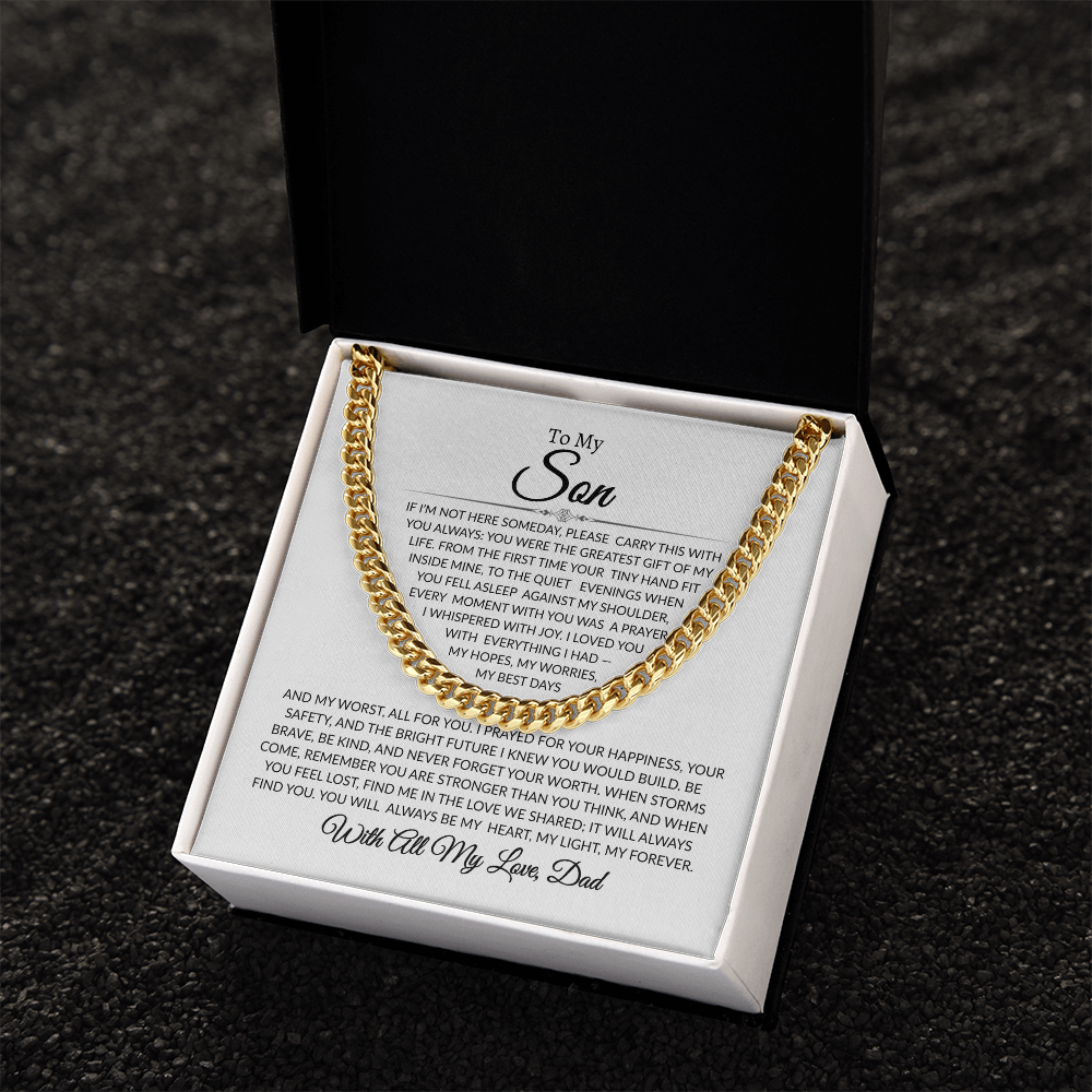 To My Son | My Greatest Gift | Cuban Link Chain