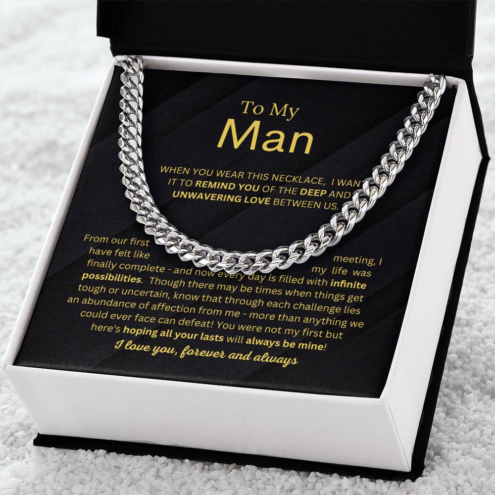 To My Man Always Be Mine | Cuban Link Chain