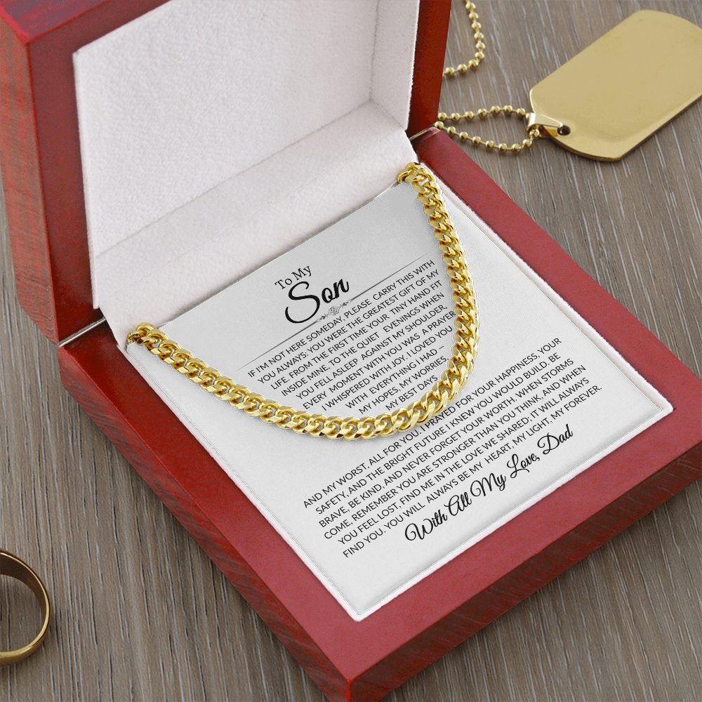 To My Son | My Greatest Gift | Cuban Link Chain