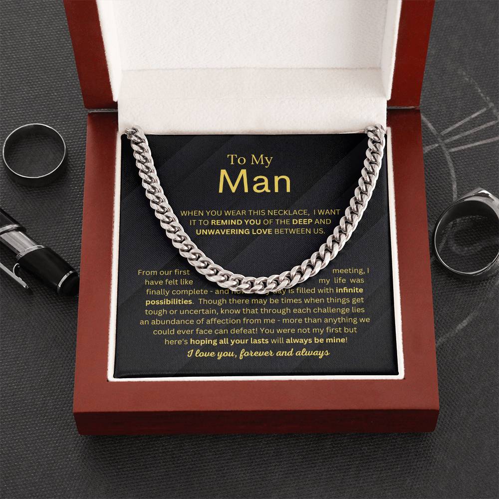 To My Man Always Be Mine | Cuban Link Chain