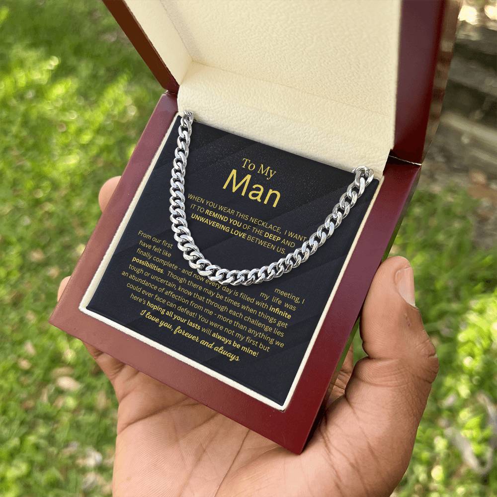 To My Man Always Be Mine | Cuban Link Chain