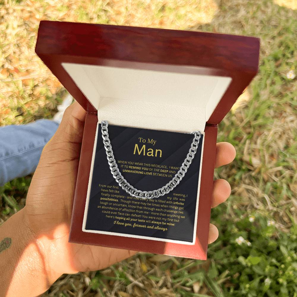 To My Man Always Be Mine | Cuban Link Chain