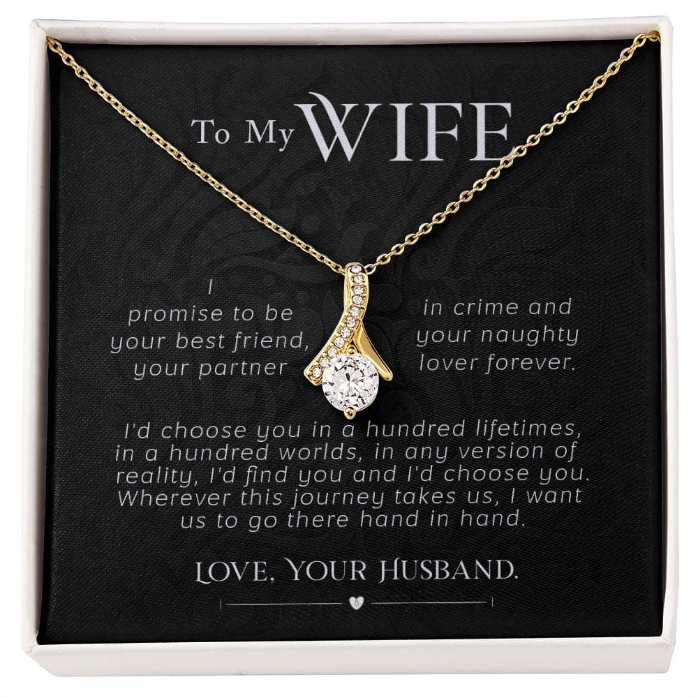 To My Wife - Hand in Hand Necklace