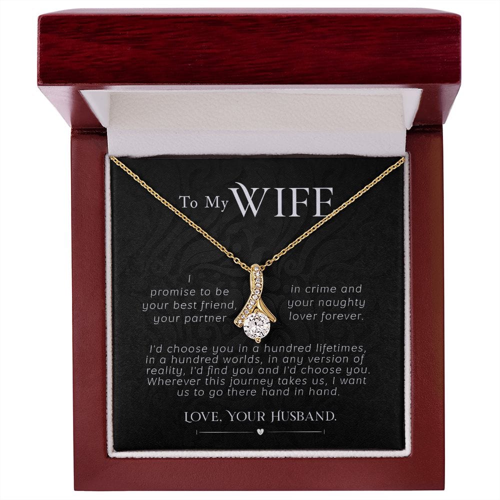 To My Wife - Hand in Hand Necklace