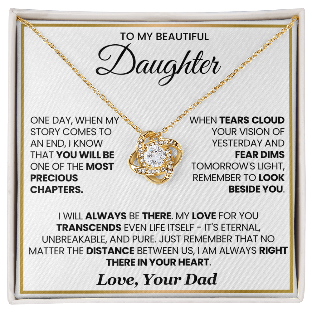 To My Beautiful Daughter | Most Precious Chapter | Love Knot Necklace