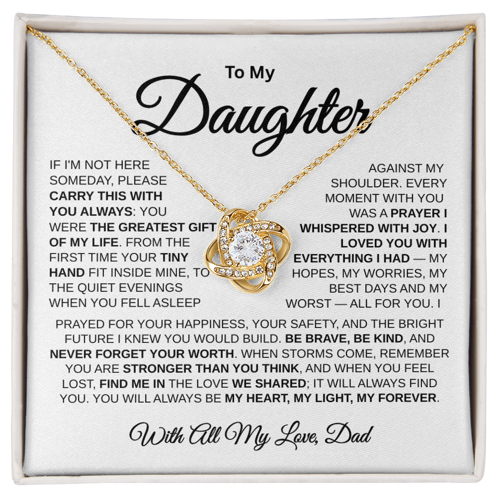 To My Daughter | Loved Beyond Measure | Love Knot Necklace