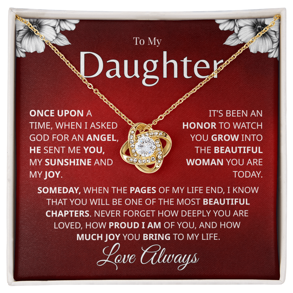 Daughter necklace gift from dad with heartfelt message