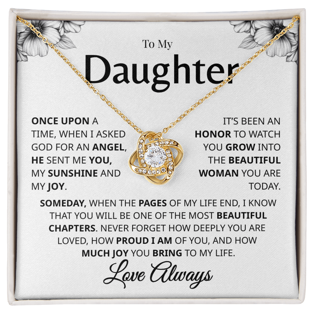 Daughter necklace gift from dad with heartfelt message
