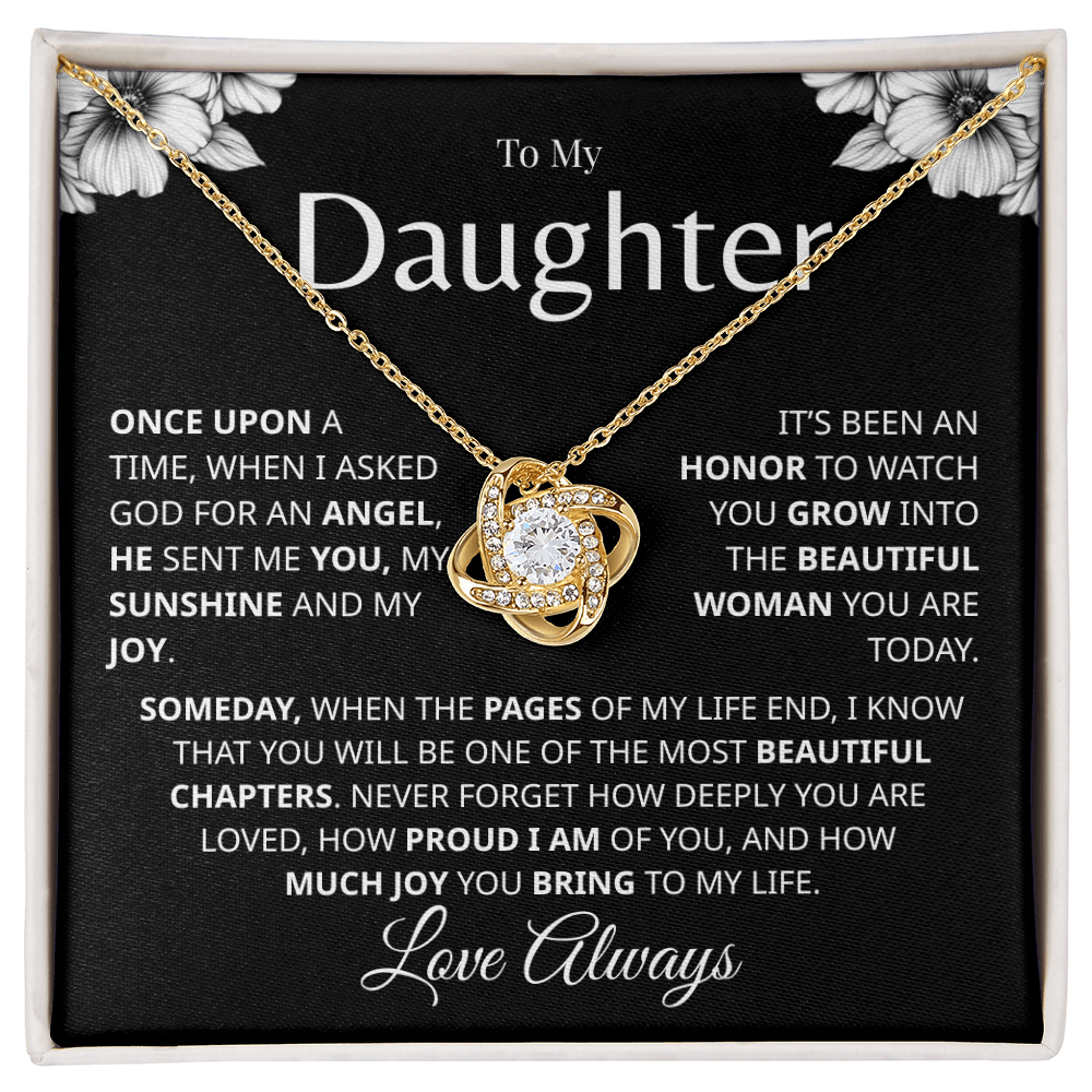 To My Daughter Love Knot Necklace | My Beautiful Chapter