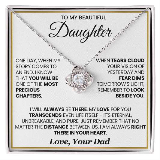 To My Beautiful Daughter | Most Precious Chapter | Love Knot Necklace