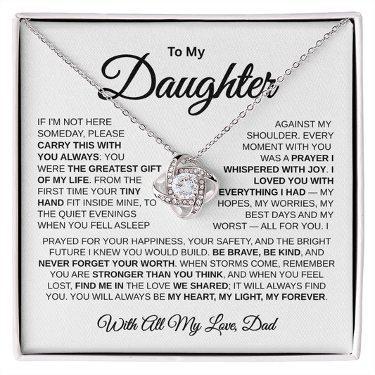 To My Daughter | Loved Beyond Measure | Love Knot Necklace