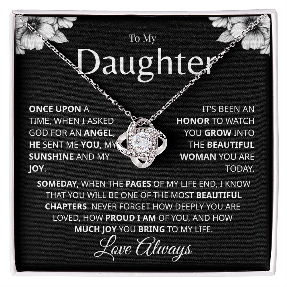 To My Daughter Love Knot Necklace | My Beautiful Chapter