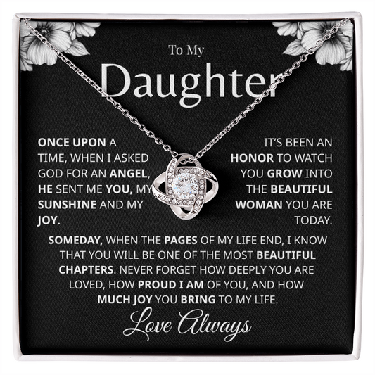 To My Daughter Love Knot Necklace | My Beautiful Chapter