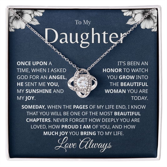 Beautiful daughter white gold necklace gift from dad