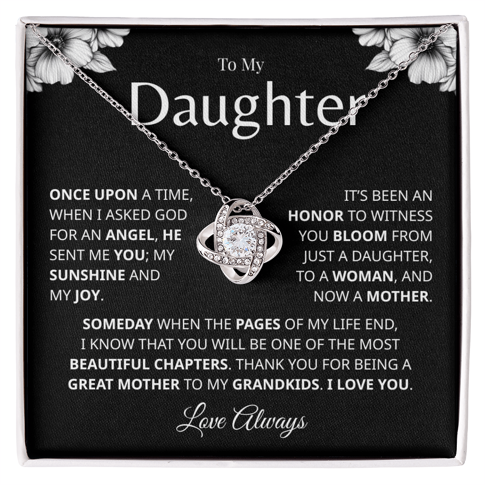 Beautiful daughter white gold necklace gift from dad
