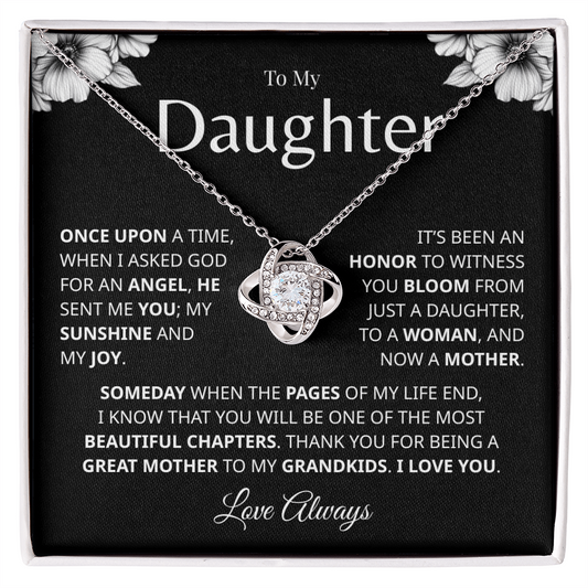 Beautiful daughter white gold necklace gift from dad