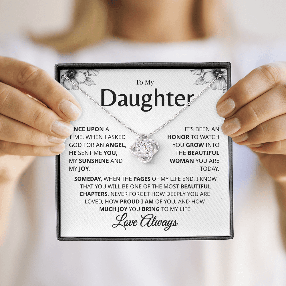 My sunshine and joy daughter necklace gift