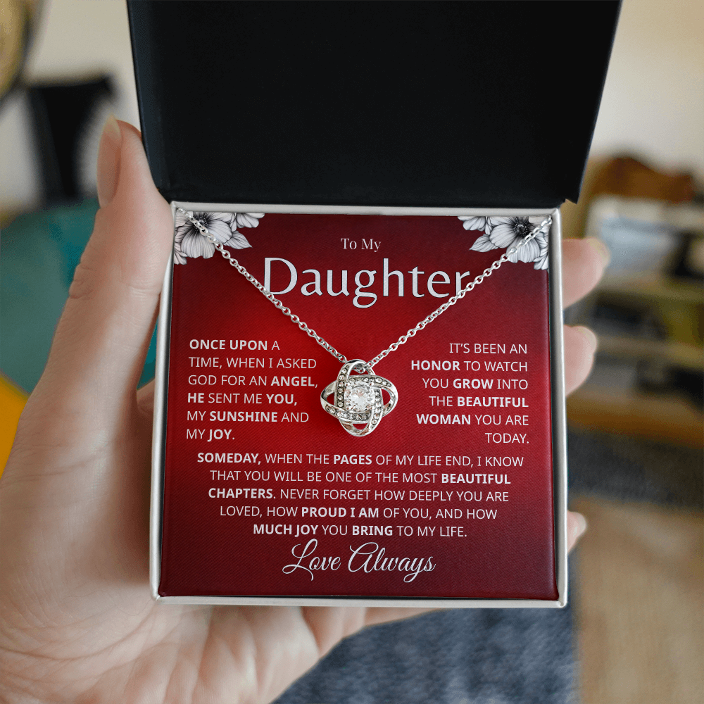 Beautiful daughter white gold necklace gift from dad