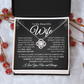 to my beautiful wife | Nothing has ever been the same Love knot necklace