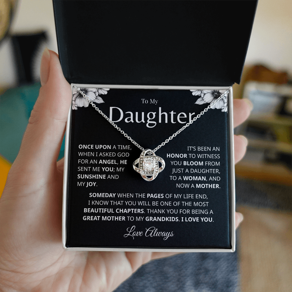 To My Daughter Love Always necklace message card