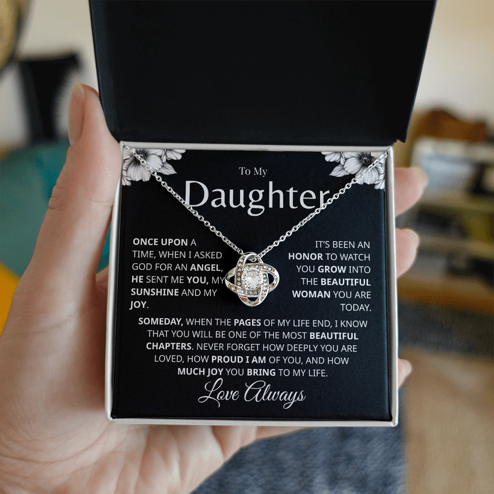 To My Daughter Love Knot Necklace | My Beautiful Chapter