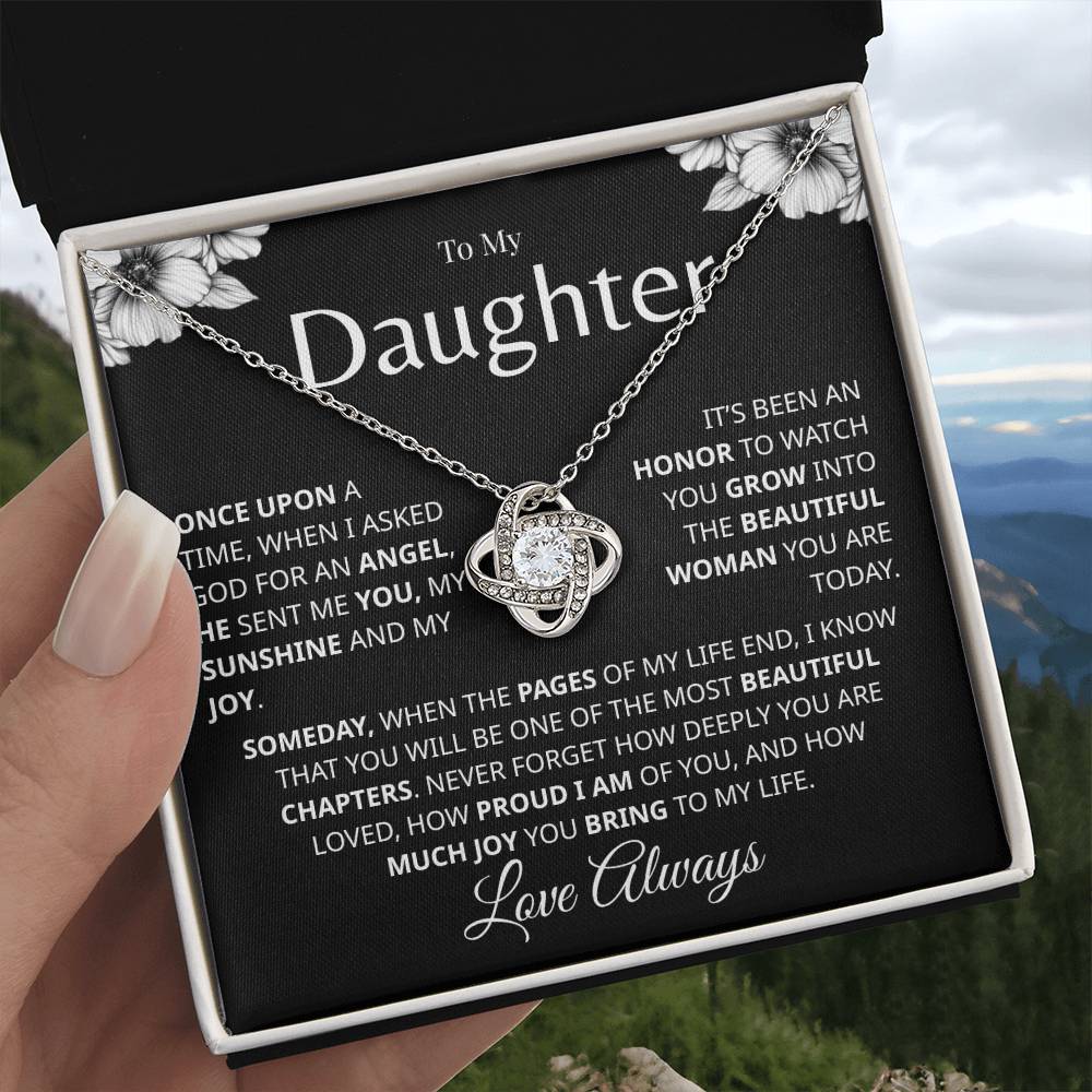 To My Daughter Love Knot Necklace | My Beautiful Chapter