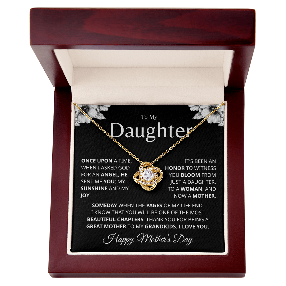 Meaningful Love Knot Necklace keepsake for Mother’s Day