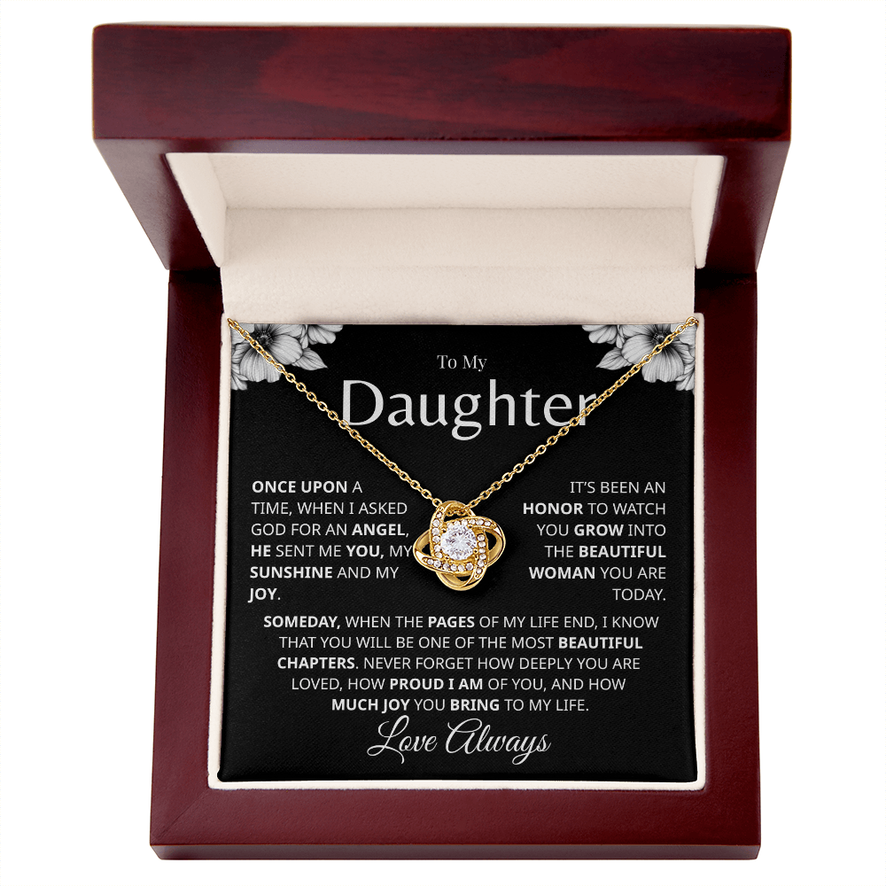 To My Daughter Love Knot Necklace | My Beautiful Chapter