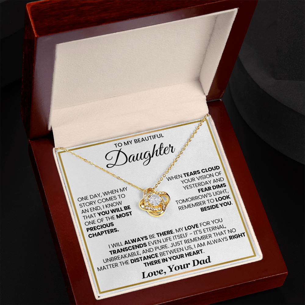 To My Beautiful Daughter | Most Precious Chapter | Love Knot Necklace