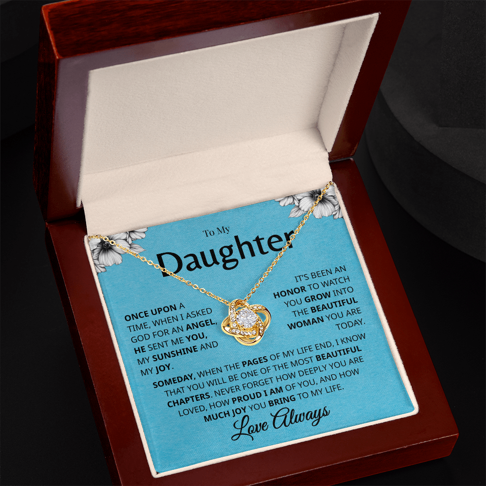 My sunshine and joy daughter necklace gift